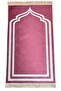 Ramazana Special Digital Printed Large Size Pink Bridal Bundle Gift Dowry Velvet Prayer Rug