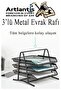 A4 File Organizer - 3-Pack Metal Document Rack with Mesh Trifold Movable Paper Tray - 2