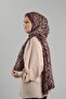 Burgundy Patterned Shawl Cut Fiber Digital Printed Cotton Striped 202115 _16 - 2