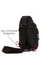 Unisex Black Crossbody Bag Chest Bag Multi-Compartment Daily Shoulder Bag Bodybag - 7