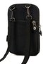 Women's Black Water Resistant Crinkle Mini Phone Wallet Crossbody Shoulder Bag Waist Bag - 4