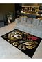 Yilmaz Collection Black Yellow Creative Bear Patterned Woven Base Modern Decorative Carpet Yılmaz28