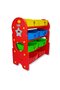 Children Deluxe Multi-Bin Toy Organizer with Storage Bins, Toys Storage Box for Girls, Red - 5