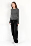 Women's Smoked 100% Polyamide Stretchy Crew Neck Knitwear Body - 2002 - 7