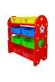 Children Deluxe Multi-Bin Toy Organizer with Storage Bins, Toys Storage Box for Girls, Red