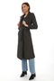Tam12Den Women's Sle Detailed Diegonel Fabric Cashmere Cashmere Coat - Brown - 3