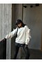 Women's Ecru 3 Thread Raised Wide Cut Ribbon Detail Sweatshirt 28318 - 3