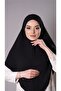 Black Practical Ready-made Interlocking Hijab Scarf Aerobin Fabric Plain Hijab 2309_01 - 2