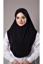 وشاح حجاب متشابك عملي أسود اللون قماش رملي حجاب عادي 2308_01