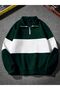 3 Thread Half Zipper Double Color Cotton Sweatshirt