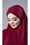 وشاح حجاب متشابك عملي أحمر كلاريت قماش رملي حجاب عادي 2308_16 - 3
