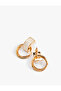 Geometric Earrings Natural Texture - 3