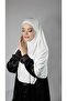 Cream Practical Ready-made Hijab Scarf Viscose with Elastic Back Veil 2112_40 - 2
