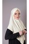 Ecru Practical Ready-made Interlocking Hijab Scarf Aerobin Fabric Cross Hijab 2307_27 - 2