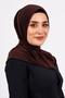 Brown Practical Ready-made Interlocking Hijab Scarf Sandy Fabric with Snaps at the Back 2101_14 - 2