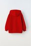 Hooded Fleece Inside Football Player Printed Red Unisex Kids Hoodie Sweatshirt - 2