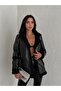 Fur Lined Leather Coat - 4