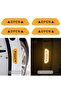 Vehicle Door Reflector Stickers Night Reflective Warning Stickers Honeycomb Phosphor Yellow Reflector - 2