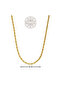 Women's Steel Gold Twist Necklace - 3