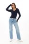 V-Neck Slim Fit T-Shirt-Navy - 8