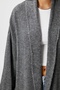 Women's Mona Soft Texture Anthracite Long Knitwear Cardigan - 3