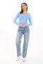 V-Neck Slim Fit T-Shirt-Blue - 8