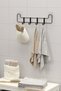 Adhesive Bathroom Hanger Black Metal Hanger Wall Hanger Organizer Bathroom Organizer - 3