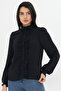 Ruffle Detail Judge Collar Long Sleeve Shirt - 6