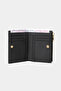 9756 Genuine Leather Special Design Zippered Women's Wallet Black - 5