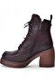4615 Genuine Leather Casual Women's Boots-Brown Nubuck - 3