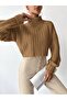Ribbed Collar V-Neck Sweater - 6
