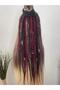 Rasta Mix African Knit Buckles 25Pcs 50cm - Black & Red - 4