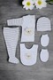 Teddy Bear Embroidered Cotton Newborn Clothes Set of 5 Hospital Discharge
