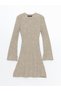 Xside Crew Neck Textured Women's Knitwear Dress - 5