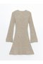 Xside Crew Neck Textured Women's Knitwear Dress - 6