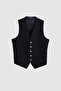 Ds Damat Slim Fit بدلة Dobby باللون الأزرق الداكن مع سترة - 2