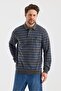 Polo Collar Striped Regular Fit Sweatshirt (Wk25386) - 5