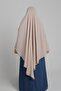 Beige Practical Instant Hijab Scarf Crepe Lace up Souffle Hijab 2313_12 - 4