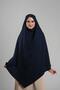 Navy Blue Practical Ready-To-Wear Hijab Scarf with Crepe Laces and Soufflé Hijab 2313_02 - 3
