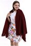 Polar Winter Claret Red Scarf Shawl - 2