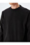 Basic Crew Neck Sweatshirt with Cotton Blend - 5