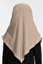 Beige Practical Ready-to-Plug Children's Hijab Bone Sandy Fabric Self-Bonnet 78_12 - 4