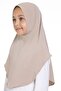 Beige Practical Ready-made Young Hijab Bonnet Sandy Fabric Plain Hijab 2312_12 - 2