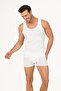 Men's Patternless Thick Strap Ribbed Tank Top 713