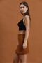 Brown Slit Detailed Mini Skirt - 3