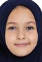 Navy Blue Practical Ready-made Young Hijab Bonnet Sandy Fabric Plain Hijab 2312_02 - 5