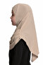 Beige Practical Ready-to-Plug Children's Hijab Bone Sandy Fabric Self-Bonnet 78_12 - 3