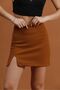 Brown Slit Detailed Mini Skirt - 4