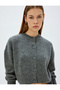 Knitwear Cardigan Buttoned Round Neck Long Sleeve Soft Textured