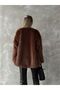 Coffee Plush Coat |   F1608 - 5
